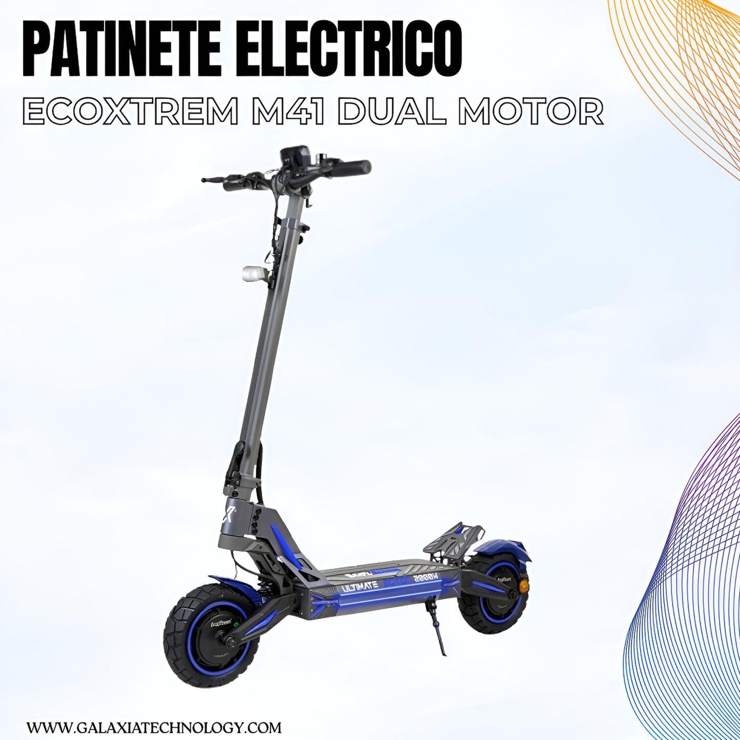 PATINETE ELÉCTRICO ECOXTREM M41 TANK Dual Motor DGT