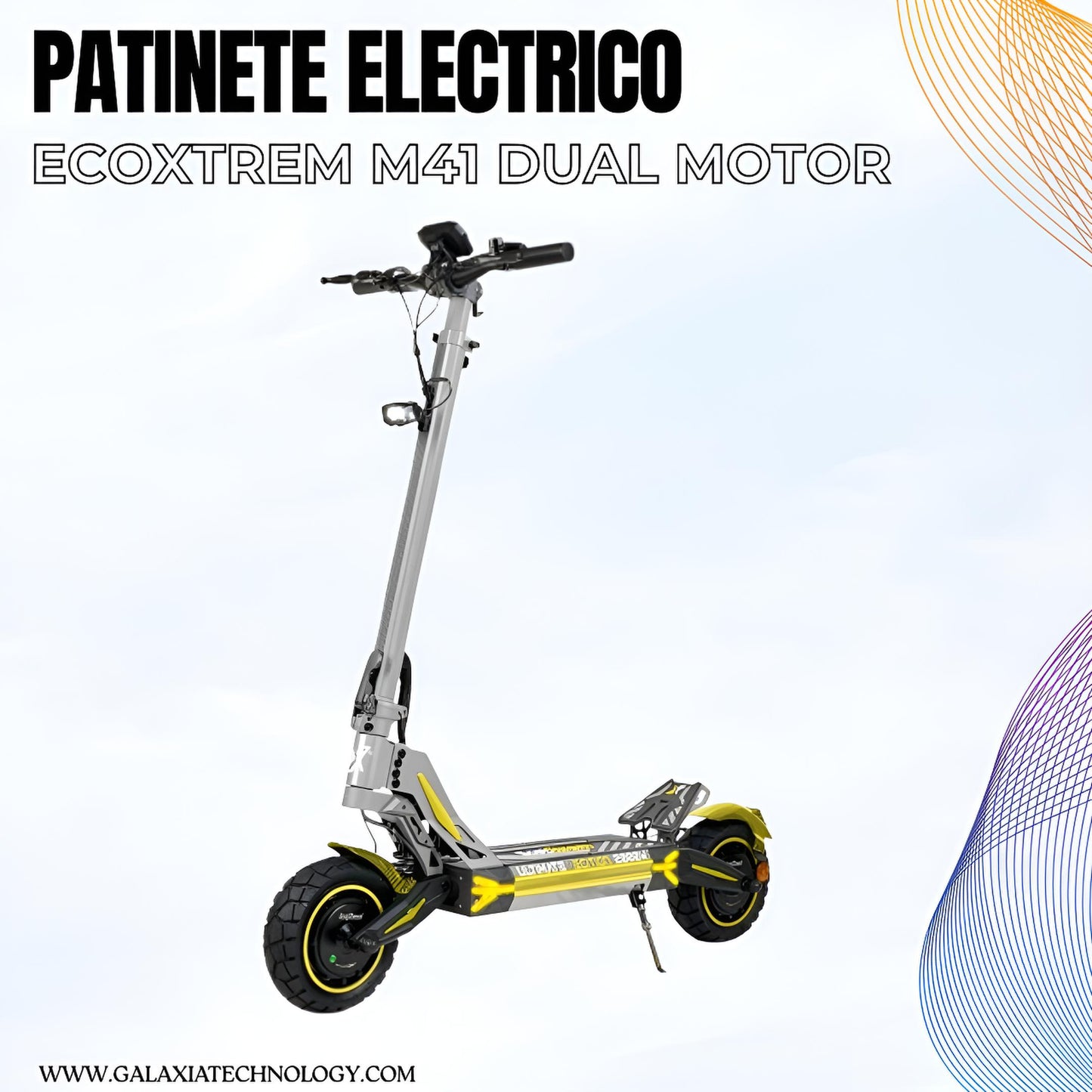PATINETE ELÉCTRICO ECOXTREM M41 TANK Dual Motor DGT
