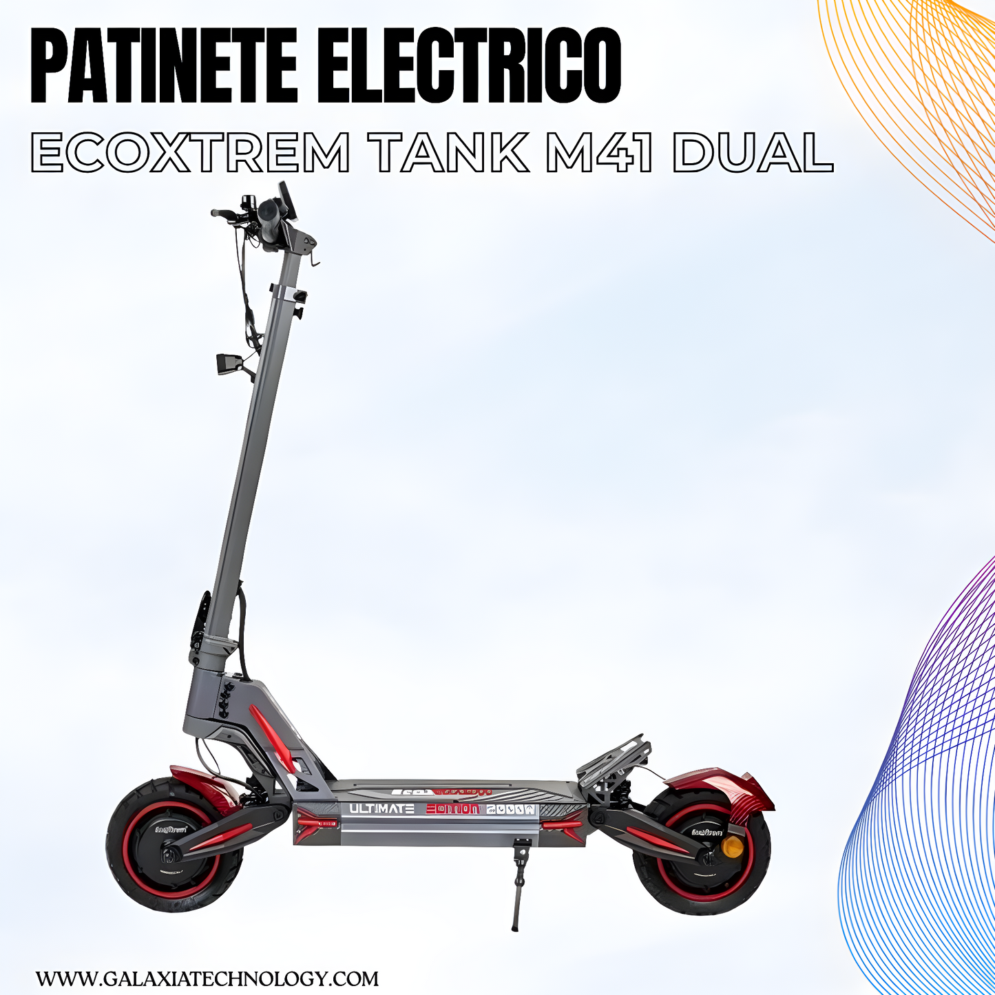 PATINETE ELÉCTRICO ECOXTREM M41 TANK Dual Motor DGT